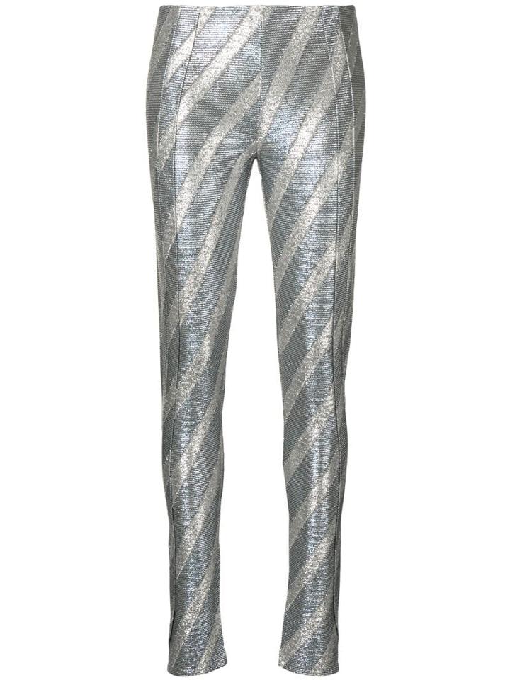 Paco Rabanne Striped Leggings - Blue