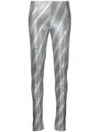 Paco Rabanne Striped Leggings - Blue