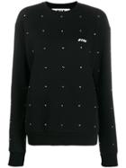 Msgm Embellished Crewneck Sweatshirt - Black