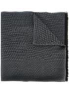 Lanvin Circle Pattern Scarf, Men's, Grey, Silk/wool