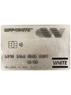 Off-white Metallic Credit Card Motif Cardholder