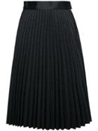 Romance Was Born - Pleated Glitter Skirt - Women - Polyester - 12, Black, Polyester