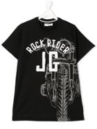 John Galliano Kids Teen Logo Print T-shirt - Black