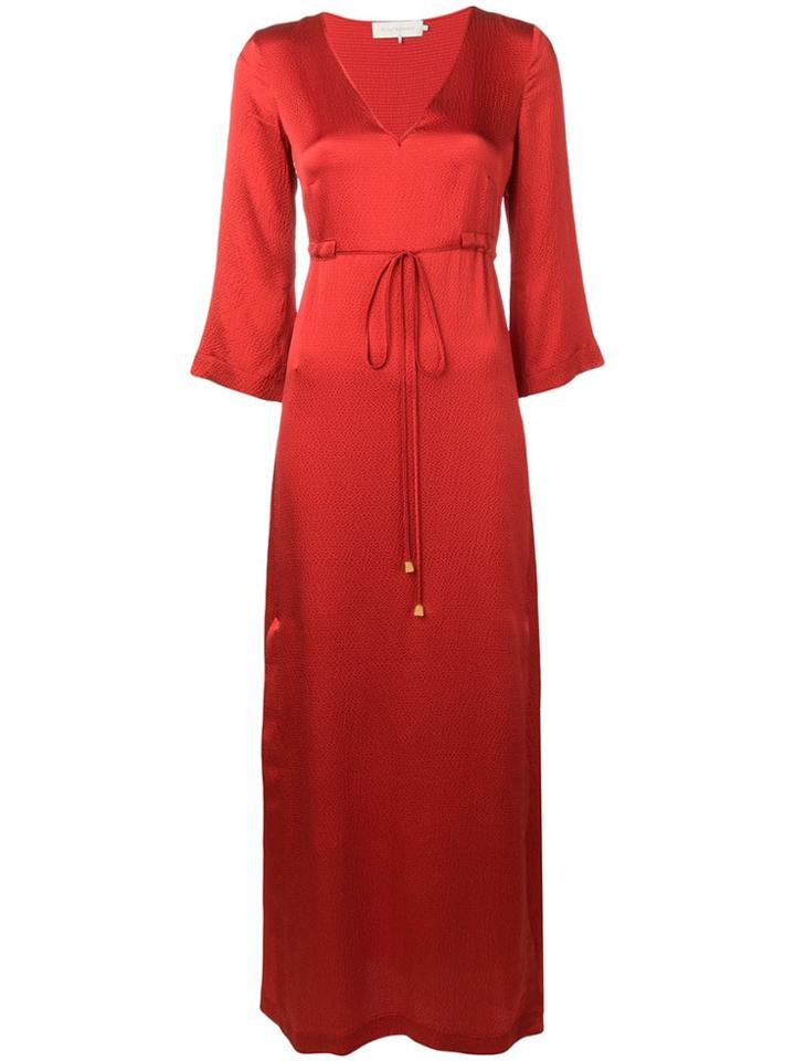 L'autre Chose V-neck Fitted Dress - Red