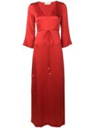 L'autre Chose V-neck Fitted Dress - Red