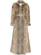 Jacquemus Leopard Print Belted Trench Coat - Brown