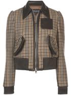Rochas Check Bomber Jacket - Brown
