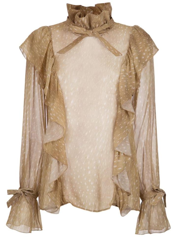 Adriana Degreas Ruffled Top - Neutrals