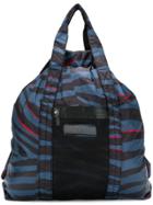 Adidas By Stella Mccartney Animal Stripe-style Tote Bag - Black