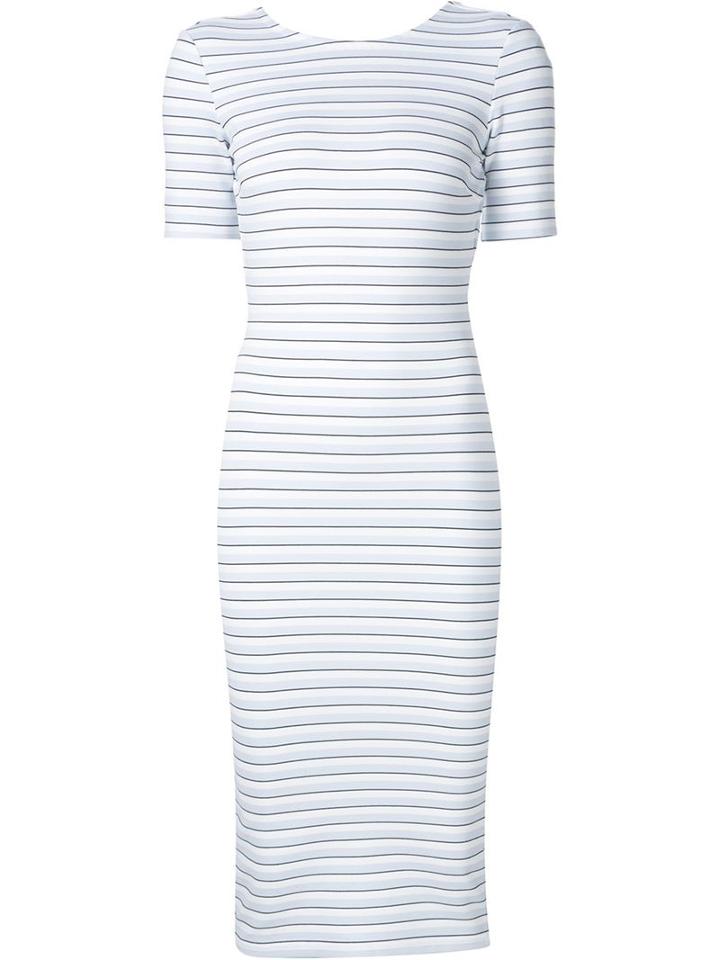 Veronica Beard Striped Back Zip Dress