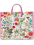 Gucci Floral Print Tote Bag - White