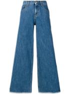 Andrea Ya'aqov Panelled Duo-tone Flared Jeans - Blue
