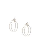 Goossens Double Hoop Earrings - Silver