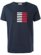 Moncler Tri-colour Stripe T-shirt, Men's, Size: Xl, Blue, Cotton