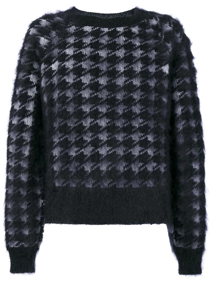Haider Ackermann Houndstooth Pattern Jumper - Black