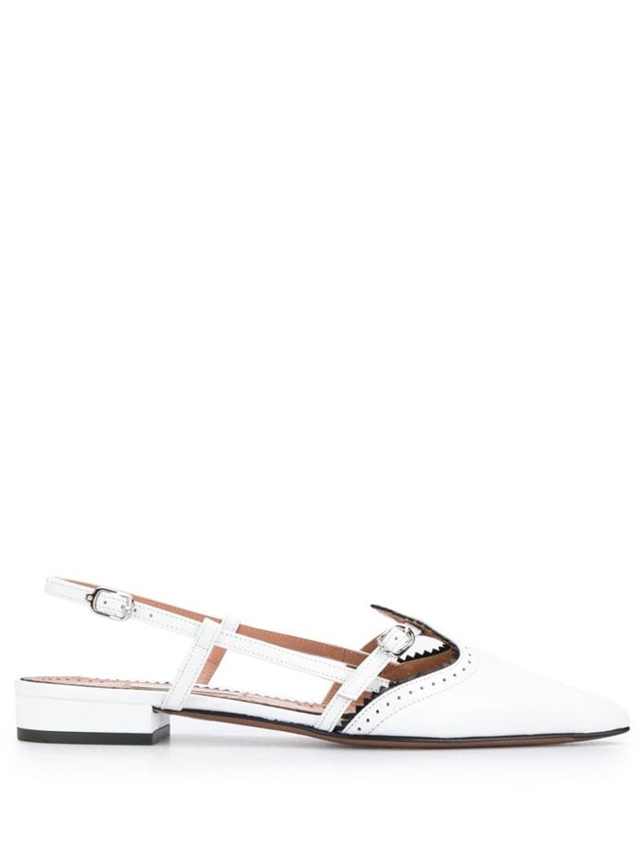 L'autre Chose Sling Back Mule - White