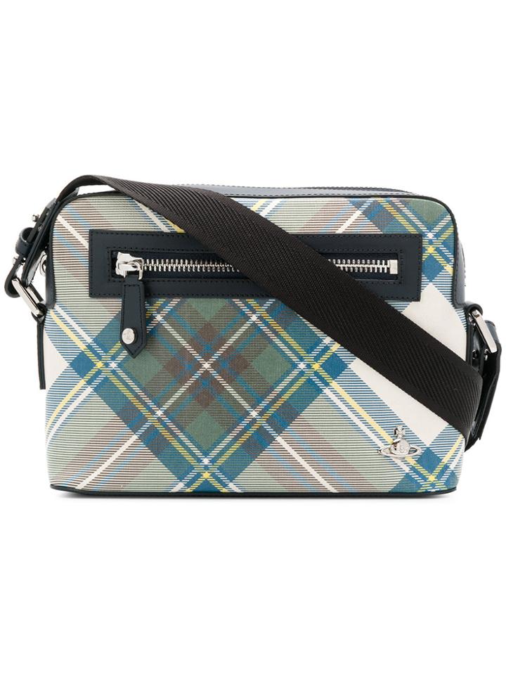 Vivienne Westwood Tartan Messenger Bag - Blue