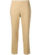 Theory Slim-fit Cropped Trousers - Neutrals