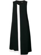Antonelli Contrast Panel Asymmetric Dress - Black