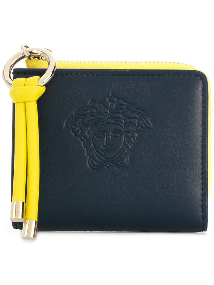 Versace Medusa Colour Block Wallet - Yellow & Orange