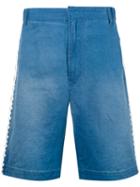 Embroidered Denim Shorts - Men - Cotton/linen/flax/acetate - 32, Blue, Cotton/linen/flax/acetate, Stella Mccartney