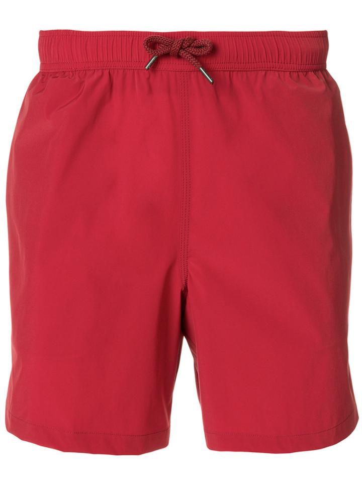 Aspesi Plain Swim Trunks - Red