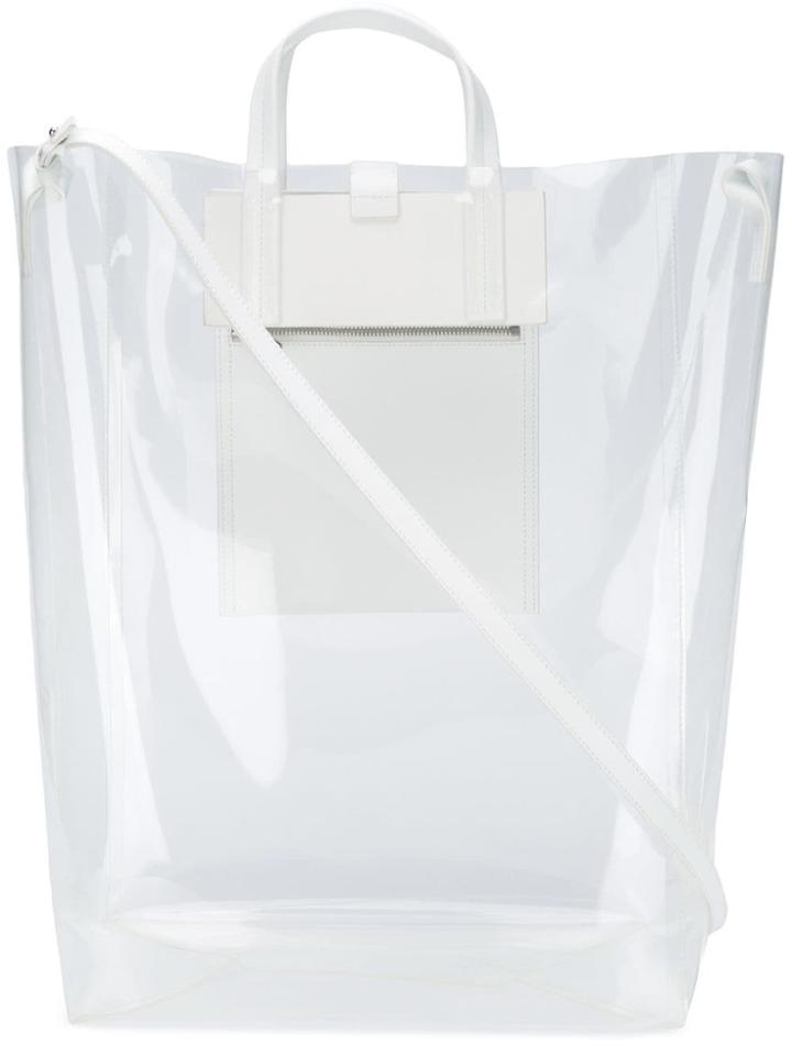 Acne Studios Baker Transparent Shopper - White