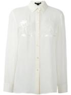 Alexander Wang Palm Embroidered Shirt, Women's, Size: 6, Nude/neutrals, Polyester/silk