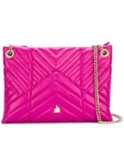 Lanvin 'sugar' Quilted Shoulder Bag, Women's, Pink/purple, Leather/polyester/cotton