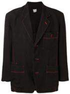 Issey Miyake Pre-owned 1980's Contrast-stitch Jacket - Black