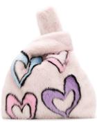 Simonetta Ravizza Fluffy Hearts Tote Bag - Pink & Purple