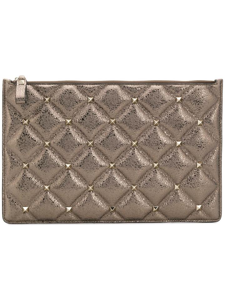 Valentino Valentino Garavani Rockstud Spike Clutch - Gold