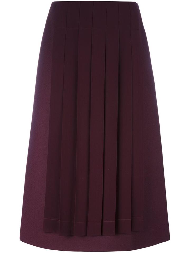 Fendi Pleated Panel A-line Skirt