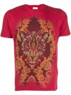 Etro Leopard Print T-shirt - Red