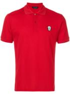 Alexander Mcqueen - Skull Appliqué Polo Shirt - Men - Cotton - Xl, Red, Cotton