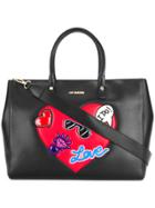Love Moschino Heart Embellished Tote - Black