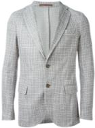 Eleventy Single Breasted Blazer, Men's, Size: 52, Grey, Cotton