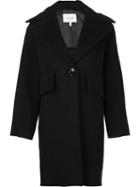 Derek Lam 10 Crosby Wide Lapel Coat, Women's, Size: 8, Black, Nylon/polyester/wool