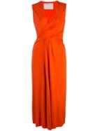 Jason Wu Collection V-neck Midi Dress - Orange