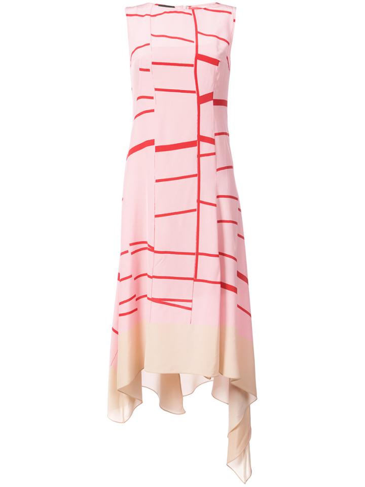 Akris Patterned Sleeveless Dress - Pink & Purple