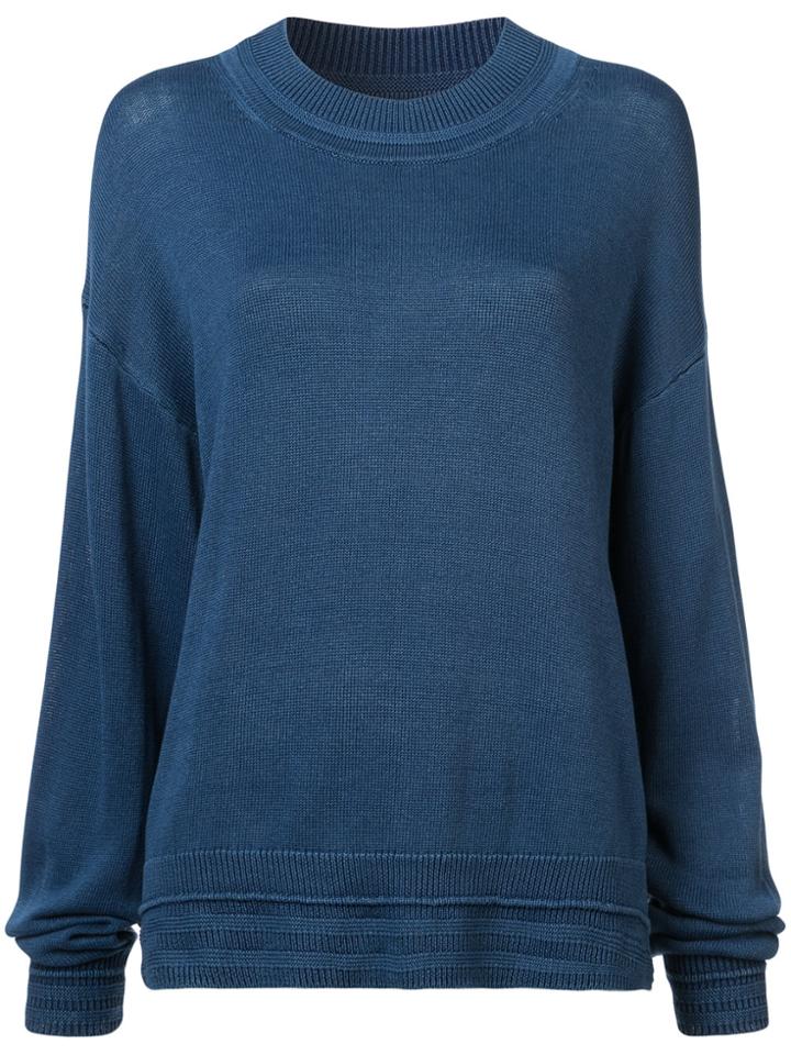 Elizabeth And James Striped Hem Sweater - Blue