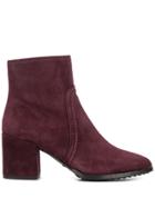 Tod's Chunky Heeled Ankle Boots - Purple