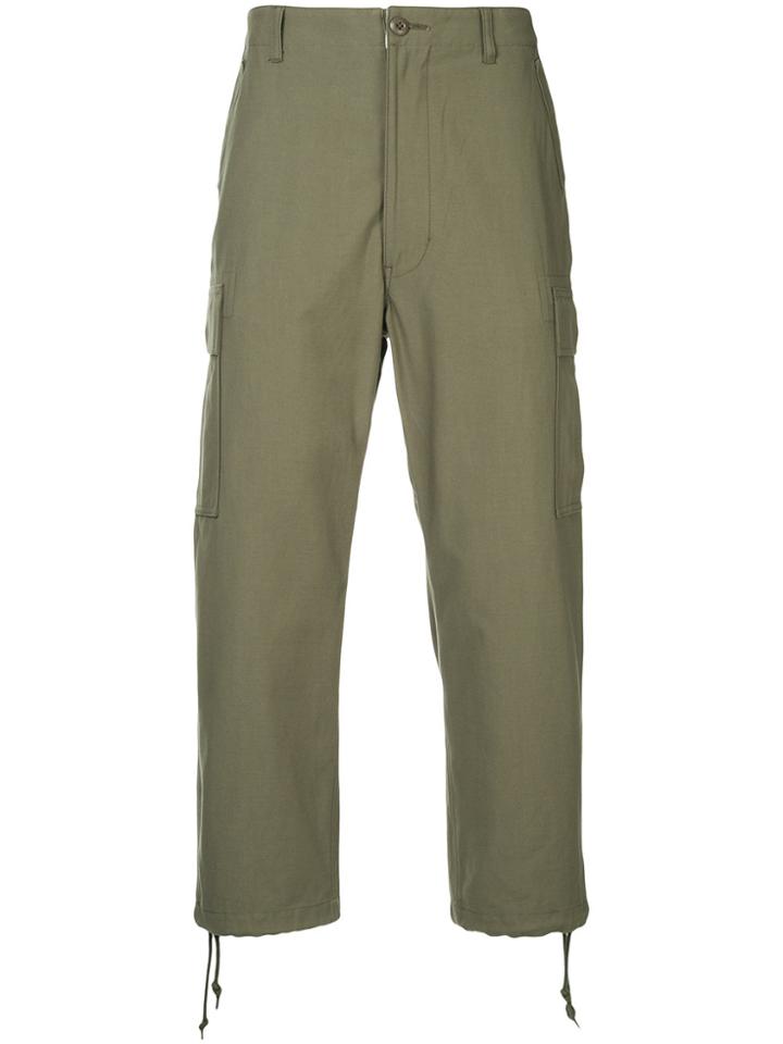 Junya Watanabe Man Cropped Cargo Trousers - Green