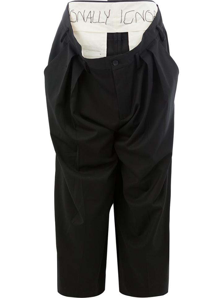 Moohong Double Baggy Trousers - Black