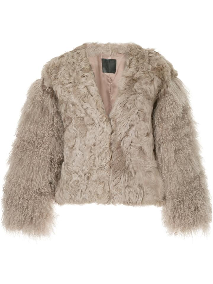 Domenico + Savio Short Single-breasted Coat - Brown