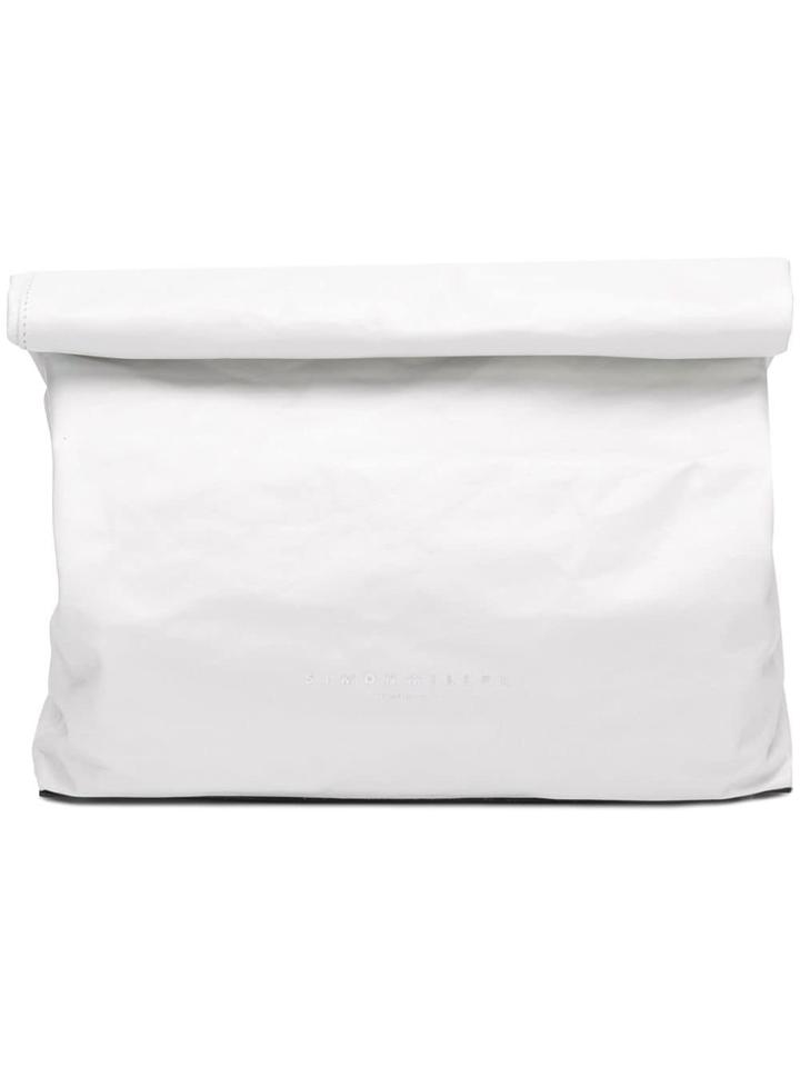 Simon Miller Xl Lunchbag Clutch - White