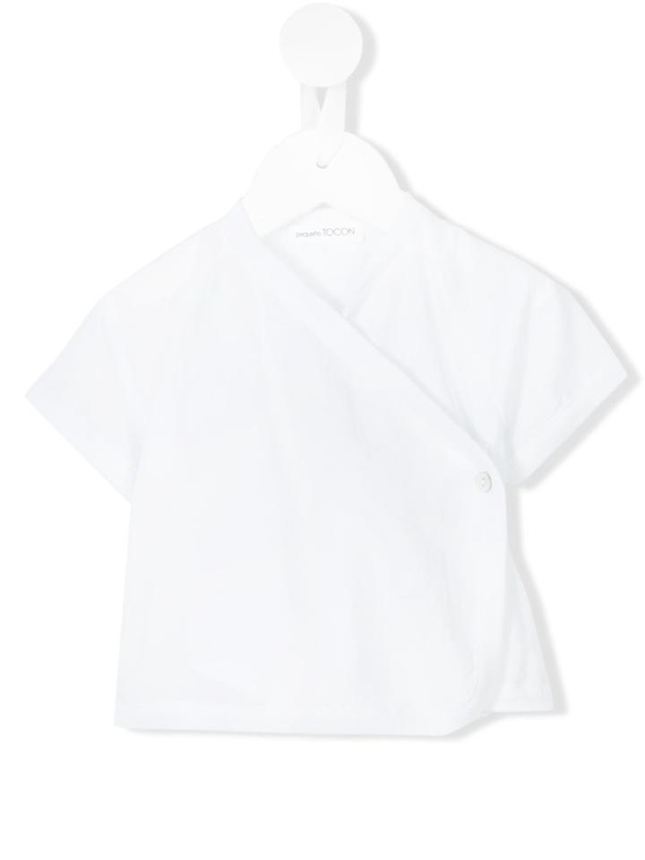 Pèqueno Tocon - V-neck Cardigan - Kids - Cotton - 0-3 Mth, White