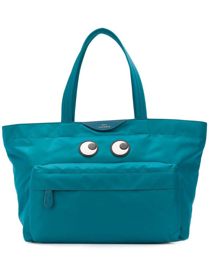 Anya Hindmarch Eyes Tote Bag - Blue