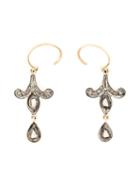 Mathilde Danglade Diamond Drop Earrings, Women's, Metallic