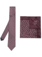 Lanvin Pocket Square And Tie Set - Red